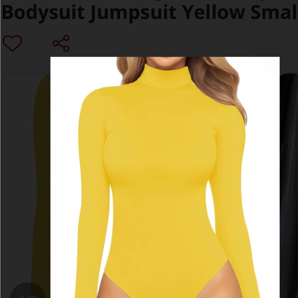 Yellow Long Sleeve Bodysuit